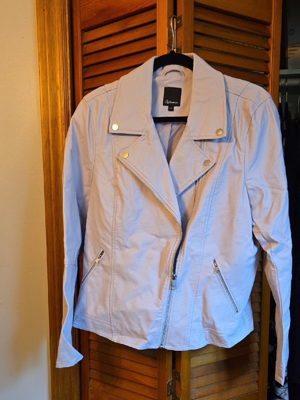 Reitmans Light Lavender Moto-Style Zip Jacket